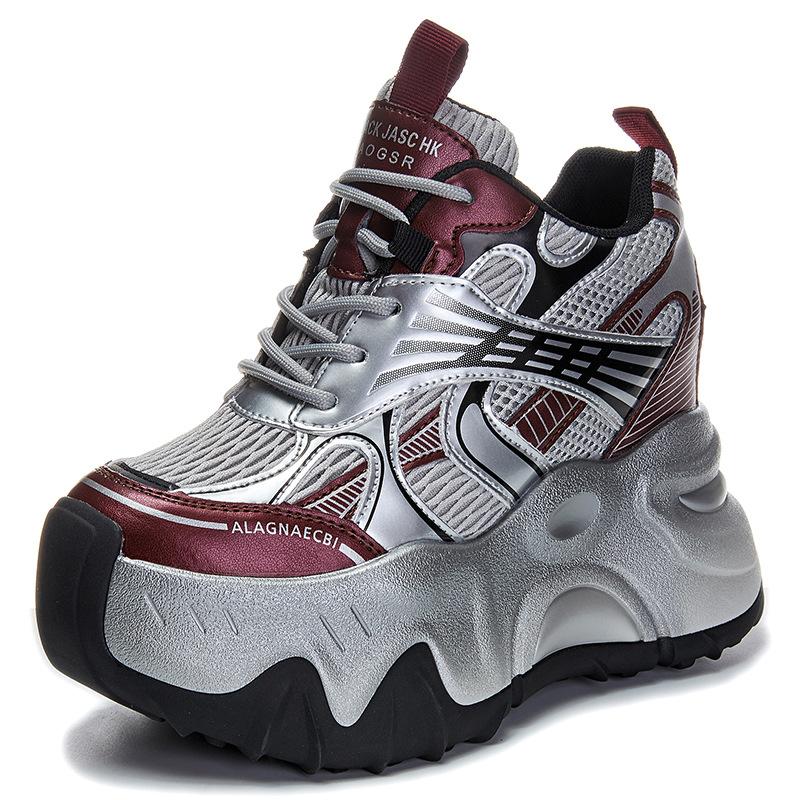 12 New Breathable Dad Shoes Platform Mesh Small Sports and Leisure Shoes A1