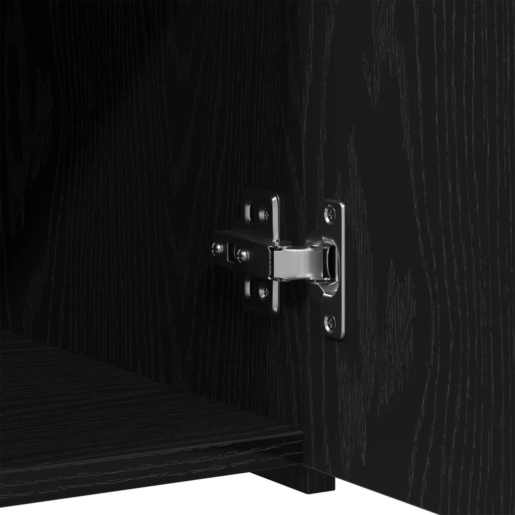 Sideboard with Drawers Black Oak Effect 50 x 42.5 x 93 cm