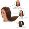 100% Real Hair Mannequin Head With Human Hair Hairdresser Cosmetology Mannequin Manikin Training Practice Styling Doll Head
