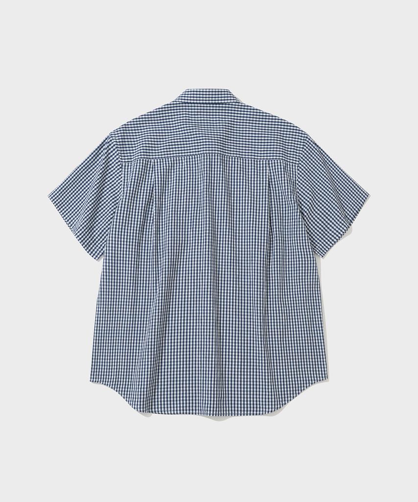 SHIRTER Ice Cotton Gingham Check Shirt (Blue)