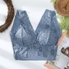 Eleganter, nahtloser Sport-BH aus Spitze mit Push-up-Effekt für sexy Yoga und Fitness