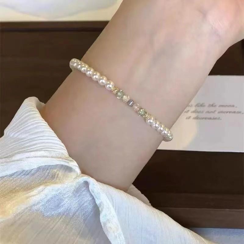 Chinese Retroinspired Style Alloy Bracelet For Women With Beads Geometric