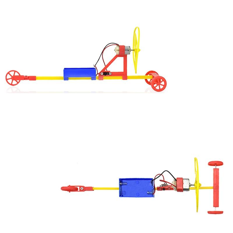 Air Paddle Electric Racing Car Science Physics Experiment Toys for Kids Teens Handmade Assembling Educational Toy Gifts
