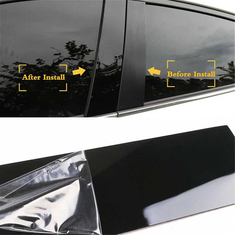 Window Trim Cover Pillar B C Column Door Decal Stickers Black Accessorie For Lincoln Navigator Ford Expedition 1997-2017