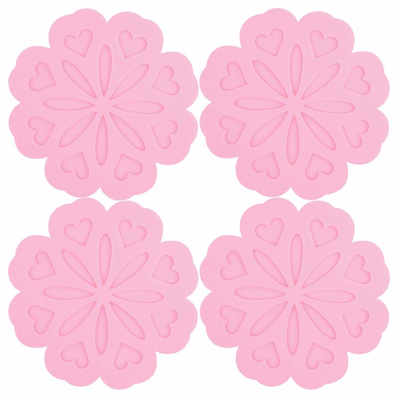 Silicone Bowl Plate Pads Non Slip Anti Scald Placemat Trivet Pot Holders Coaster Durable Desktop Protect Decorate Mats Set of 4