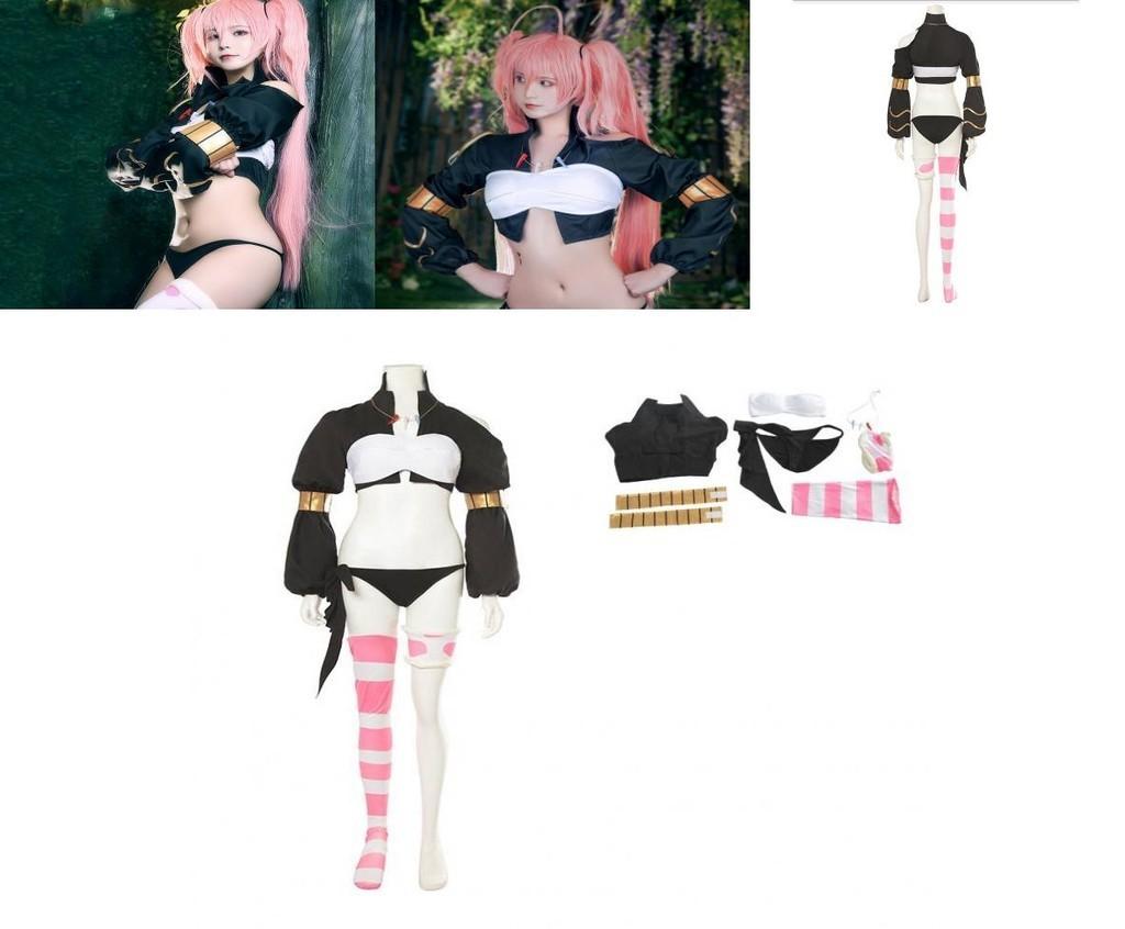 Slime Reincarnation Cosplay Costume Destroy Demon Milim Nava Dress Anime Game Role Play