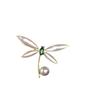 Cute Pearl Dragonfly Brooch for Women, High-end Corsage Sweater Accessory Niche and Exquisite Brooch
