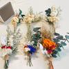 6Pcs Artificial Dried Flower Bouquet Bohemian Mini Flower Bouquet DIY Crafts Vase Wedding Party Home Office Table Centerpiece Decoration