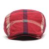 New Polyester Thin Section Duck Tongue Cap Men and Women Retro Hat Plaid Beret Outdoor Sun Hat Forward Cap