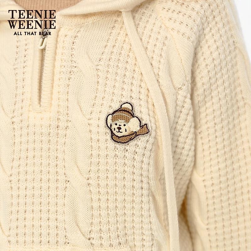 Teenie Weenie Bear Women's Hooded Knit Sweater