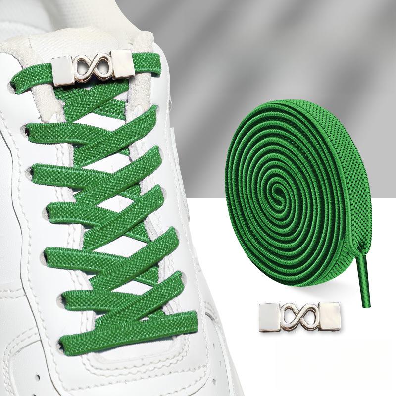 Schnürsenkel mit Acht-Zeichen-Schnalle für Herren, flache elastische, elastische und feste Schnürsenkel