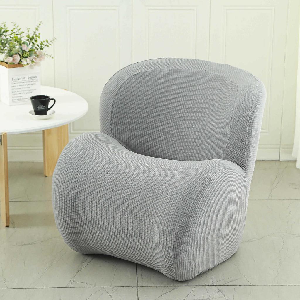 Elastisches Einzelsofa-Set All-Inclusive Internetcafé Universal Stuhlbezug Halbkreisförmiger Spind Kleiner Sofaüberwurf