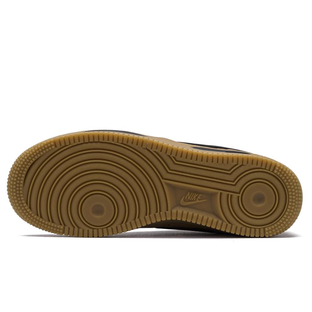 Nike Air Force 1 Black Oat Slip Resistant Abrasion Resistant Low top Skateboard Shoes Unisex Wheat CJ9179-200(Team645-)