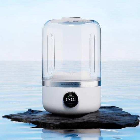 Portable Mini Washing Machine Underwear Washer Large Capacity Rechargeable Ultrasonic Washing Machine Cordless Laundry Machine