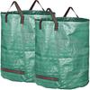 2Pcs Garden Bag, 272L Woven Trash Bag Grass Waste Recycling Garden Large Capacity - Green