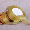 6-50mm Třpytivé stuhy 25 yardů Zlatá/Stříbrná Metalická Organzová Stuha pro Svatební Dort Dárková Dekorace DIY Řemeslné Potřeby