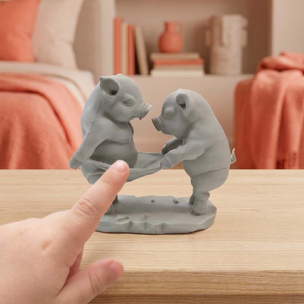 Decorations Cartoon Pig Figurine Creative Animal Pig Model Gifts 3D Printed Pig Toy Desktop Use