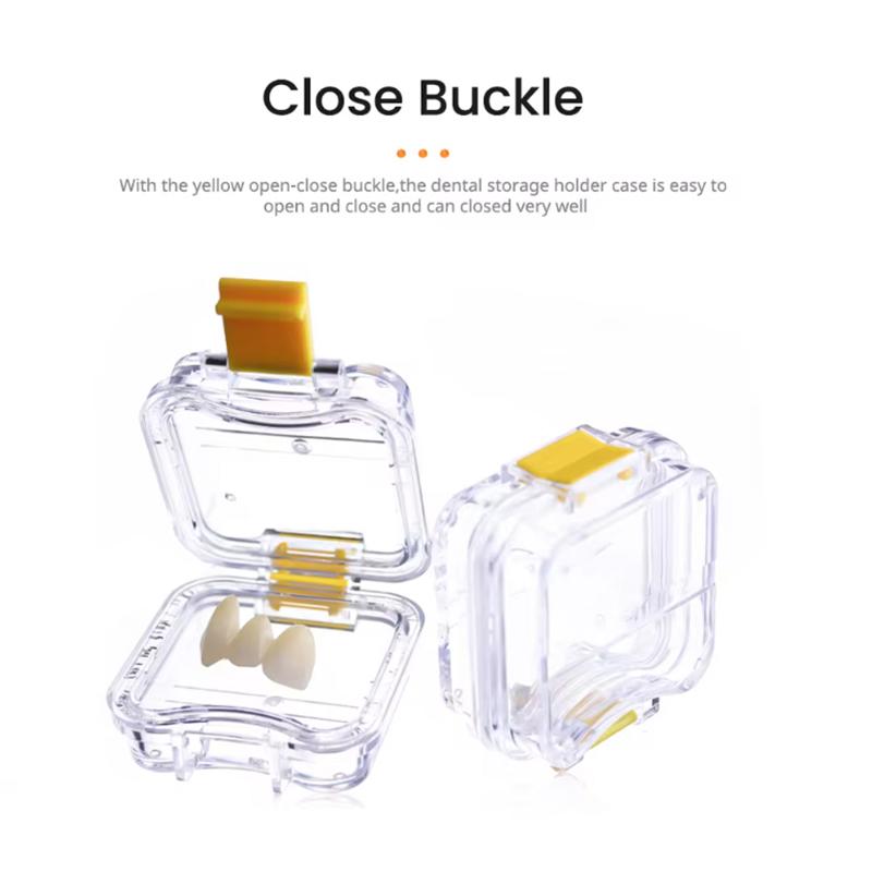 Denture Storage Box With Film Dental Crown And Bridges No Slots Available Tooth Box Plastic Transparent Dentistry Membrane Box