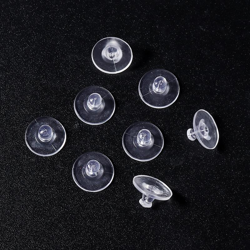 10pcs/lot Silicone Earring Clip Pad Cushion Transparent Earrings Plugs Anti-pain Pad for Jewelry Making Supplies DIY Accessories