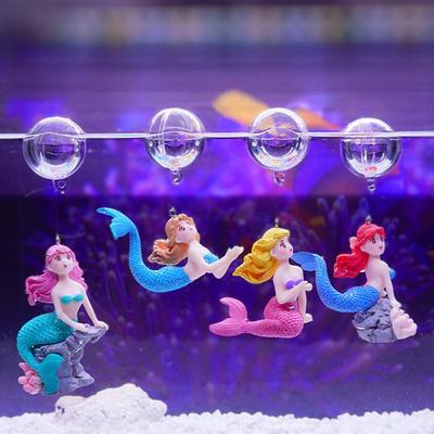 Floating Mermaid Ornament for Aquarium Magical Fish Tank Decor Vibrant Colors Unique Sculpture Aquarium Landscape Accessory