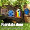 Garden Decoration Fairy Tale Door Courtyard tree decoration wooden miniature gnomes decoration fairy tale door
