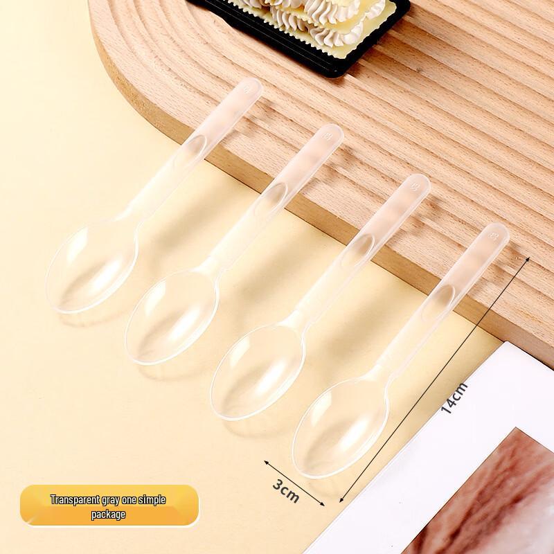 OLOEY Disposable Plastic Dessert Spoons