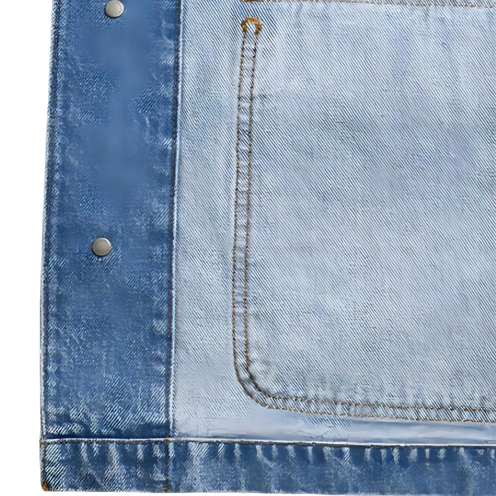 Coach Solid Color Denim Work Button Closure Jacket Men Jackets Light-Wash CN948-P9J