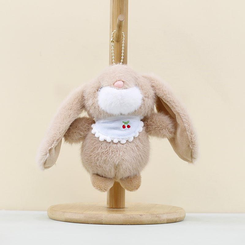Cute Bib Bunny Keychain Cartoon Girl Backpack Decorative Pendant Gift Dolls