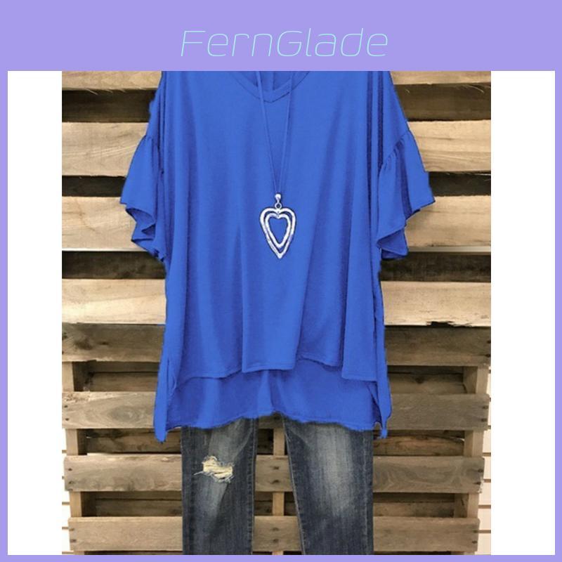 Premium Quality Women Summer V Neck Loose Tops For Effortless Casual Style