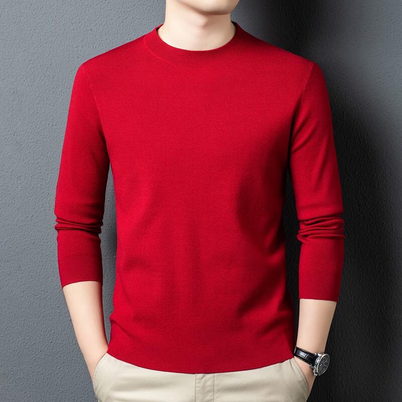 Yiliteng Men's Round Neck Pullover Sweater