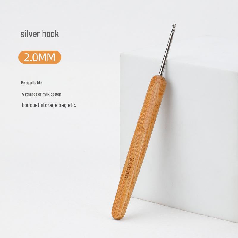 Carbonized Bamboo Crochet Hook for Hand-Knitted Wool Sweaters and Doll Slippers