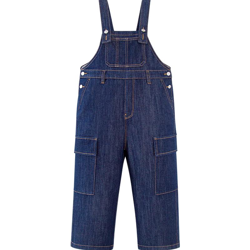Girls' Loose Denim Overalls