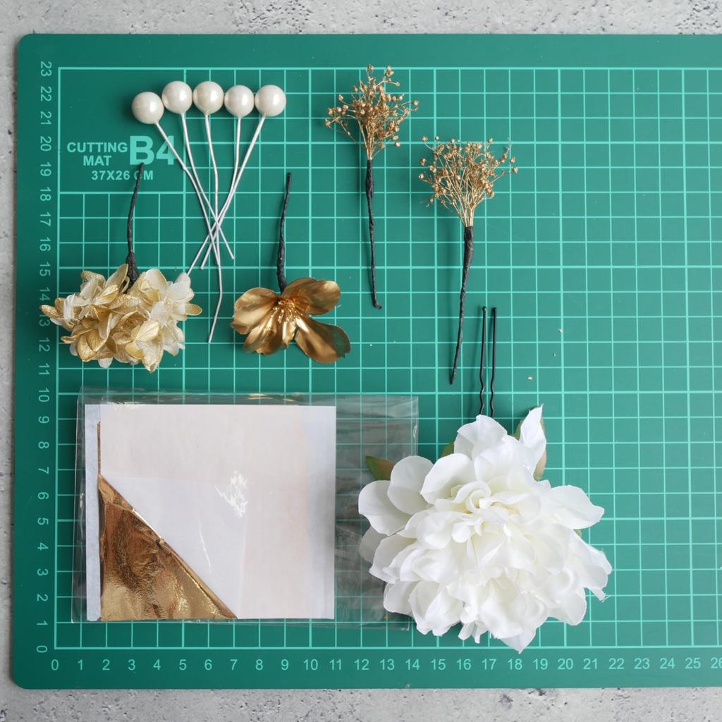[Lomeri] Hair Ornament, Dahlia and Pearl, for Kimono, Japanese Clothing, Yukata, Furisode, Coming-of-Age Ceremony, Wedding, Graduation,