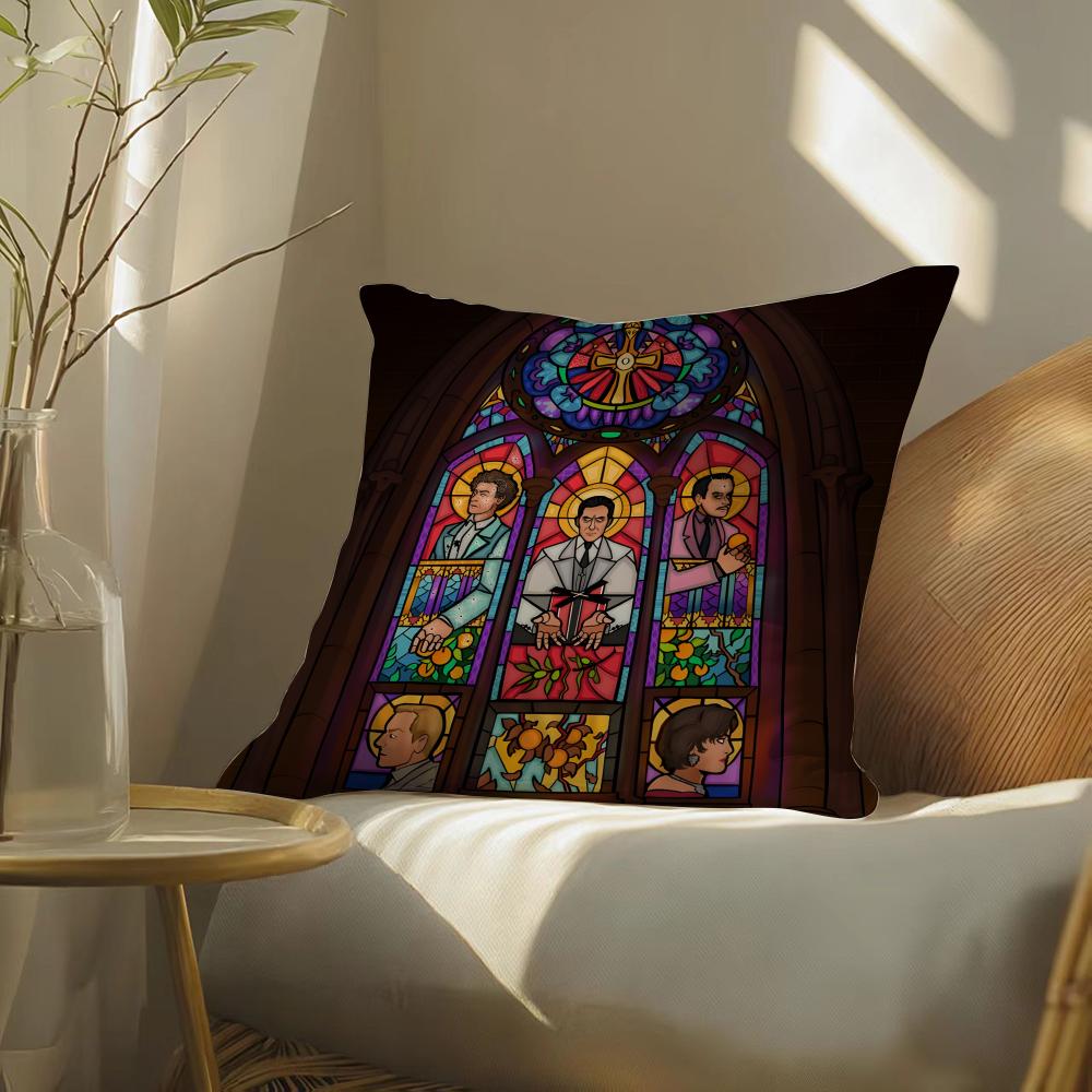 The Ggodfather Moive Pillow Case DoubleSided Plush Sofa Cushion Covers Organic Breathable Invisible Zipper