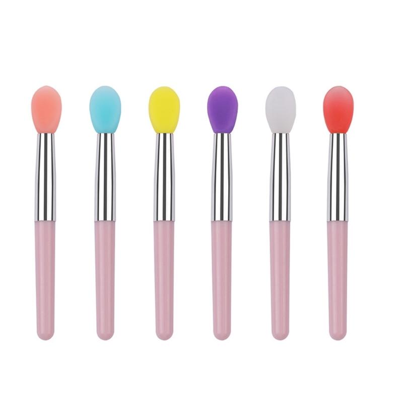 10 Pieces Lip Brush Set Flexible Silicone Tip Makeup Tools for Detailed Cosmetic Application Lip Brushes