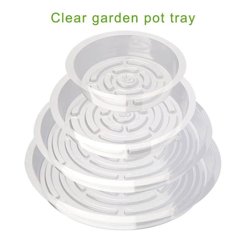 Pack Of 24 Clear Plant Coasters Round Plastic Drip Trays For Various Sized Flower Pots Indoor Outdoor Use 6/8/10/12inch