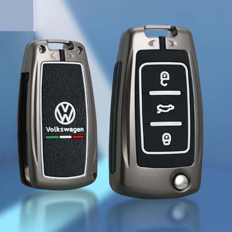 For VOLKSWAGEN VW Zinc Alloy Silica gel Car Key Case Cover For Volkswagen VW Polo Golf Passat Tiguan Beetle Caddy T5 Up Eos Keyc