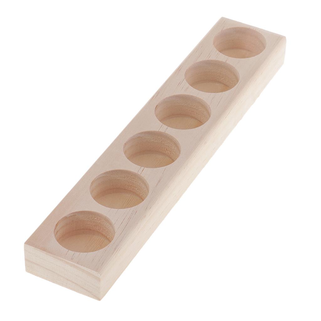 Wooden Essential Oil Display Stand One Tier Organizer Box Tray Shelf for Storing and Presenting Roller Bottles