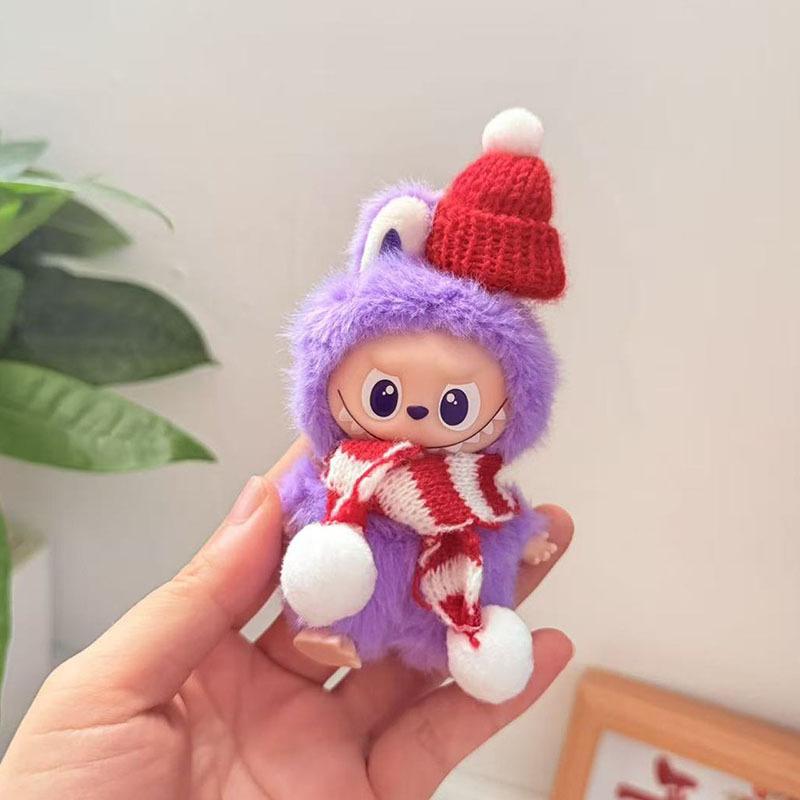 Mini Version 4.0 Vinyl Face Plush Blind Box Doll Clothes Christmas Set Small Nose Gaga Heart Bottom Password