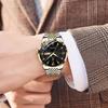 Orologio da uomo in acciaio inossidabile di alta qualità, di lusso, con pulsante, chiusura nascosta, impermeabile, luminoso, data, settimana, orologi da polso sportivi