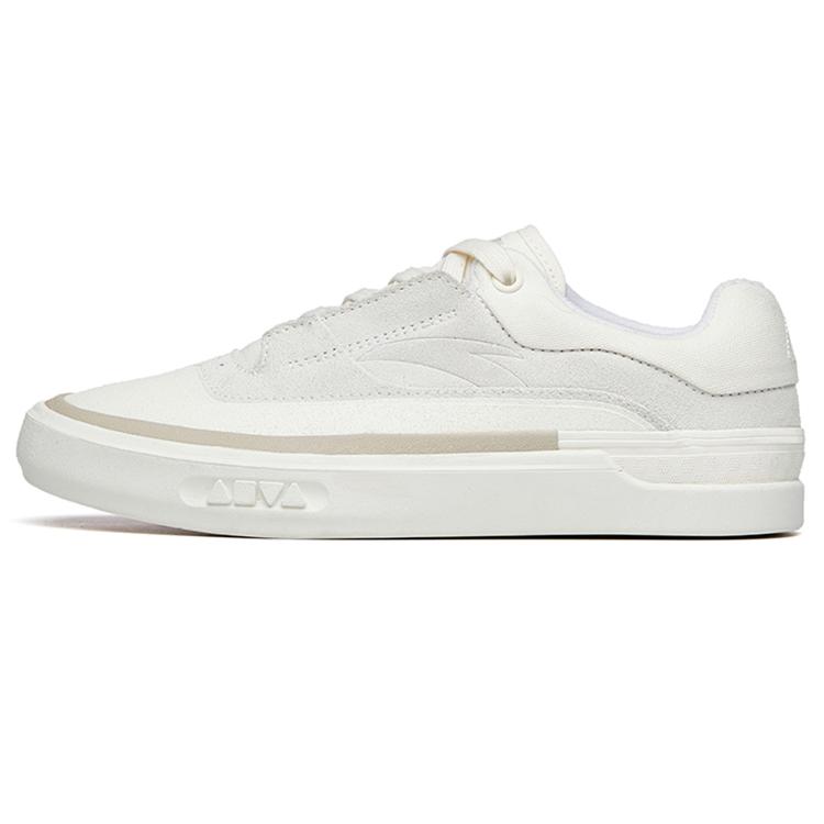New Anta Ao Li Low Top Skateboard Shoes Women's White Leather Suede 122218011-2