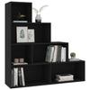 vidaXL Bibliothèque/Séparateur de pièce Noir Bois d’ingénierie 800658