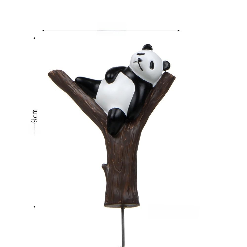 Cartoon Cute Tree Branch Climbing Panda Mini Model Ornament For Gardening Decor