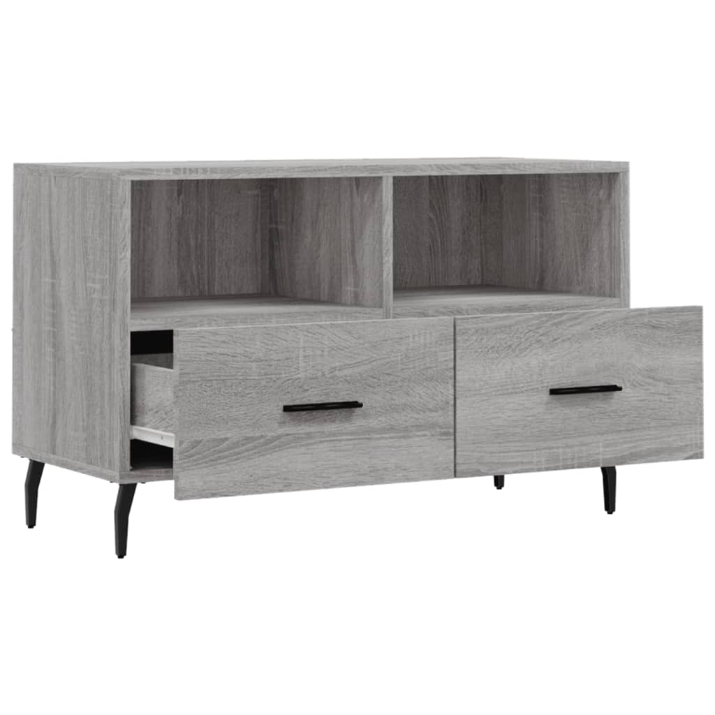 TV Cabinet Gray Sonoma 80 x 36 x 50 cm Particleboard