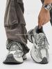 Rattlesnake Silver Dad Shoes: 2025 Men's Trendy, Versatile, Height-Boosting, Thick Sole Outdoor Casual Running Sneakers