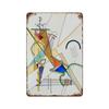 Wassily Metal Signs Kandinsky Geometric Wall Art Posters Decor Modern Abstract Style Tin Signs Picture for Bar Living Room