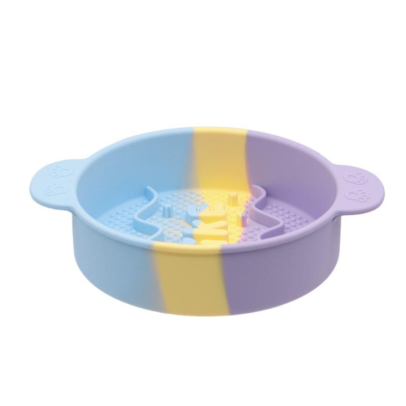 

Pet Slow Food Bowl, Anti-choking and Anti-slip Silicone Dog Basin, Dog Bowl, Anti-tipping Slow Food Cat and Dog Feeding Utensils, Dog Feeder синий/фиолетовый