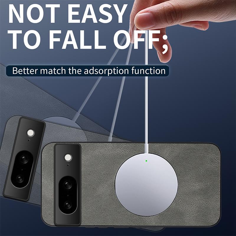 Google Pixel 8-ისთვის Lightning რეტრო ტყავის ქეისი Google Pixel 8 Pro-სთვის Magsafe მაგნიტური უსადენო დამუხტვის ქეისი Pixel 8A ქეისები