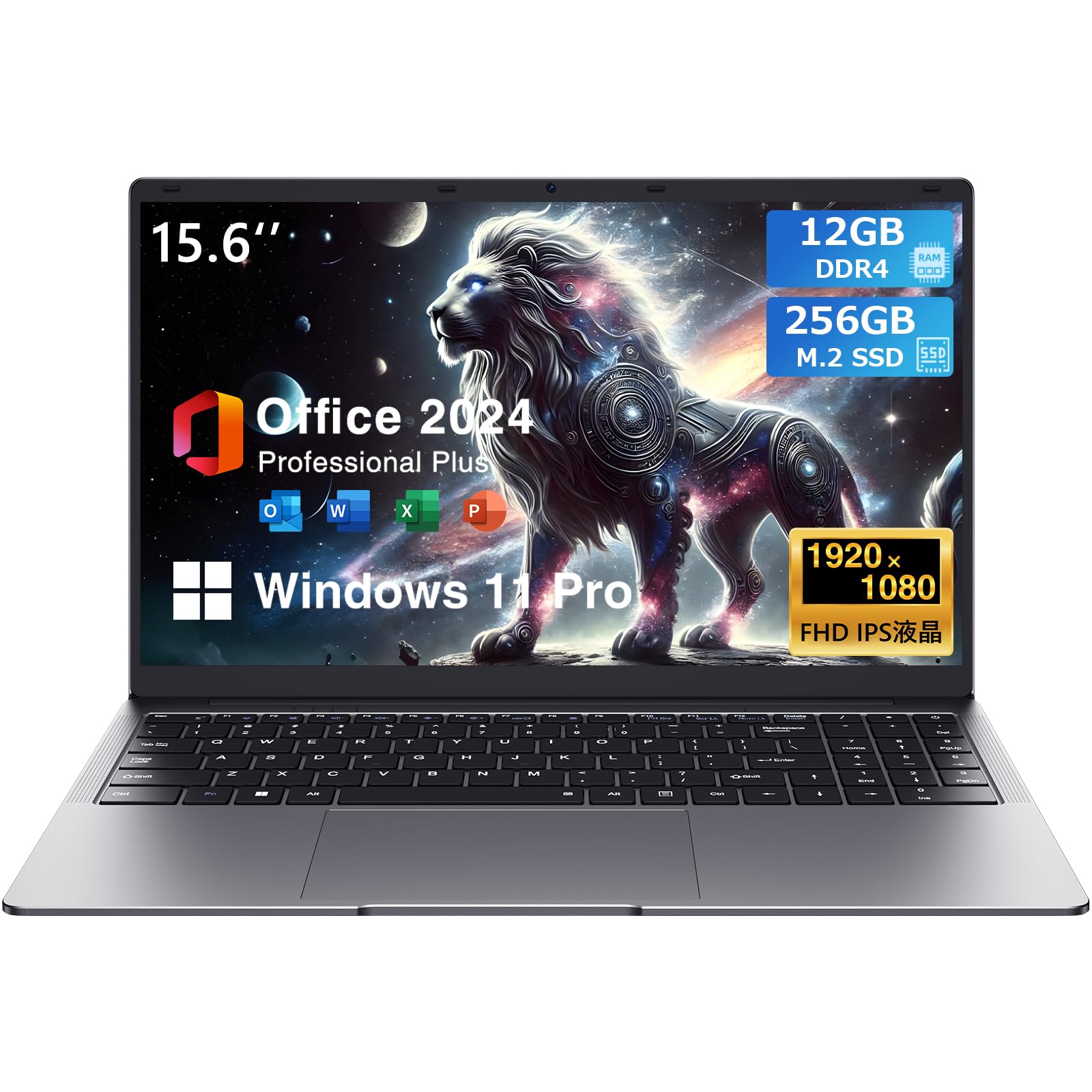 

EYY Ноутбук з Windows 11 Celeron N4000 до 12 ГБ 256 ГБ FHD x IPS Матовий РК-дисплей Цифрова Міні HD US Легкий Ідеальний для Студентів та Сірий Офіс, Pro, сірий колір