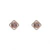 Lila runder Kristall in quadratischen Damen-Ohrsteckern Gebogenes hohles rhombisches geometrisches Statement kleiner Ohrring oreilles femmes